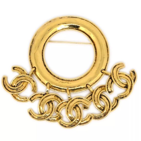 Chanel Hoop Brooch Pin Corsage Gold - Picture 1 of 4